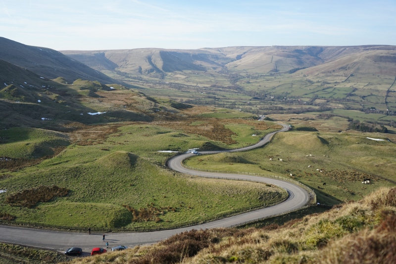 tranquil scene, nature, snow, idyllic, outdoors, green, travel, transportation, hills, mountain road, scenics - nature, peak district, environment, trek