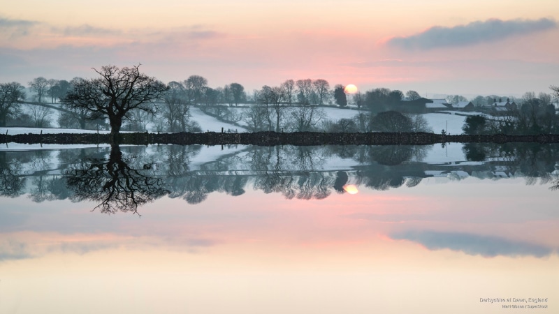 derbyshire, 2K, Winter, england, dawn
