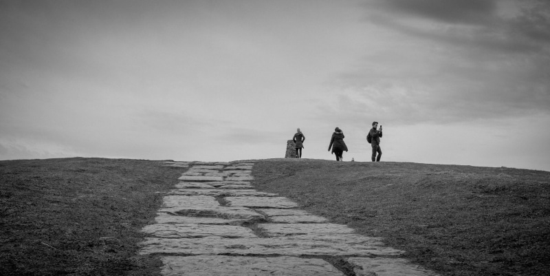 nature, sky, land, women, hill, united kingdom, people, adult, leisure activity, mam tor, mountain, day, walking, togetherness, outdoors, the way forward