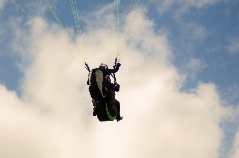 united kingdom, low angle view, exhilaration, mid-air, activity, cloud - sky, motion, flying, nature, outdoors, leisure activity, lifestyles, adventure