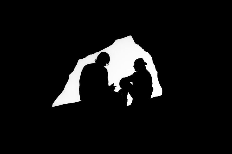 unrecognizable person, black background, and, sky, bonding, hope valley, togetherness, indoors, leisure activity, silhouette, positive emotion, love, white