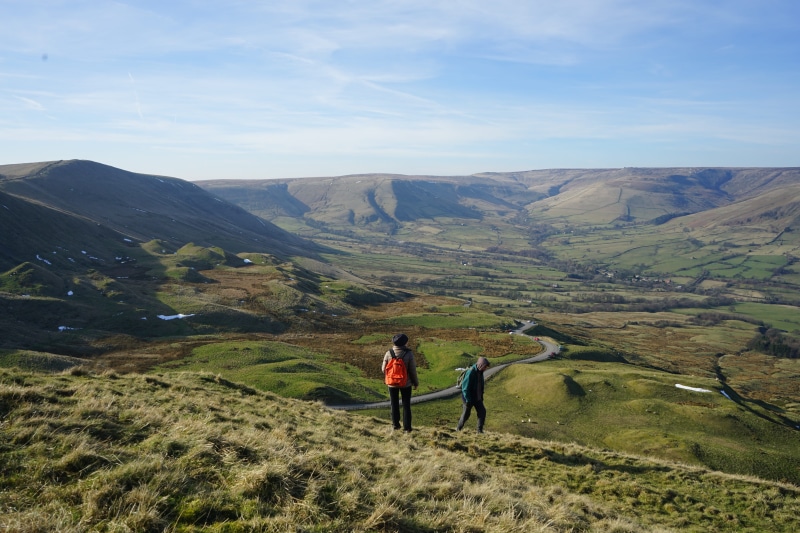 backpack, hill, exploring, idyllic, travel, skyline, environment, sky, rear view, trek, scenics - nature, tranquil scene, beauty in nature, field, hope valley