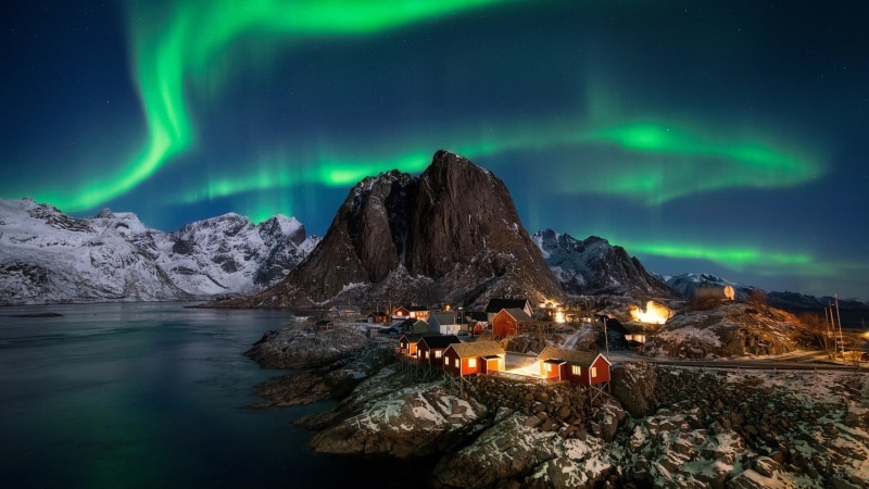 1080P, Photography, Lofoten, Earth, Aurora Borealis HD Wallpaper