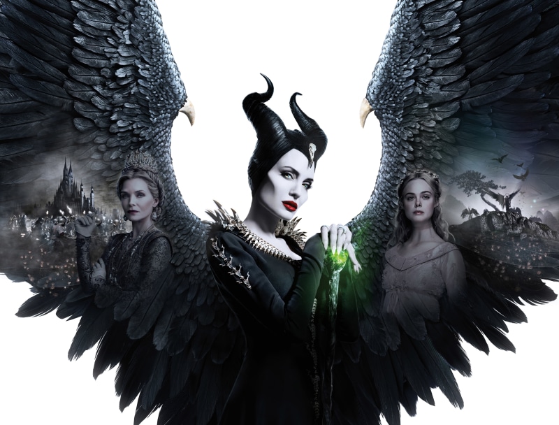 Michelle Pfeiffer, Angelina Jolie, Maleficent: Mistress of Evil, Elle Fanning, 4K, Movie, Princess Aurora, Queen Ingrith (Disney), Maleficent
