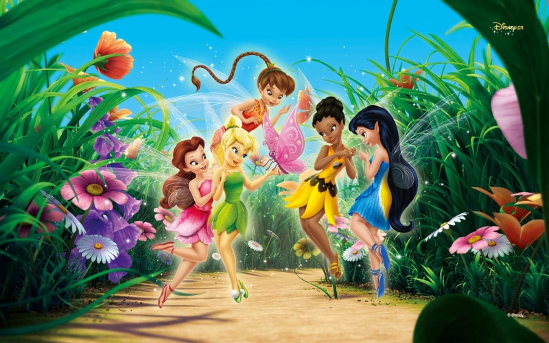 friends, Disney, Spring, bell, tinker, 720P, Fairies, peterfan, illustration