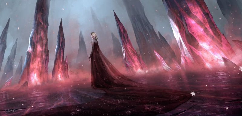 splashing, waterfront, fantasy art, disney queens, dress, black, underwater, sea, beauty in nature, Frozen (movie), nature, no people, woman, 720P, water
