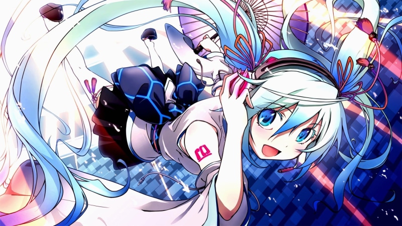 Vocaloid, backgrounds, large group of objects, lighting equipment, close-up, high angle view, floral, no people, pattern, textile, design, indoors, day