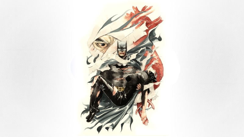 sitting, illustration, dc, batman, cartoon/comic, 1080P, catwoman, hd, white