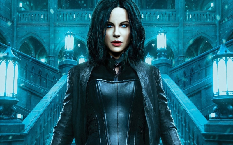 city, long hair, front view, portrait, 1080P, Underworld: Blood Wars, Selene (Underworld), jacket, women, one person, Movie, beautiful woman, beauty, gothic style