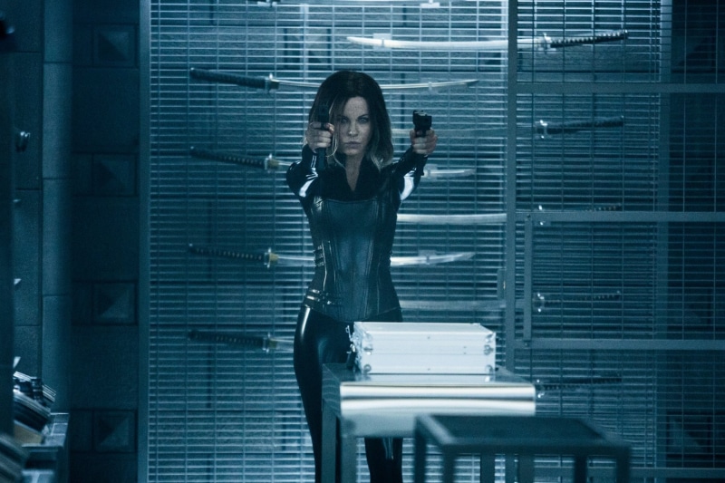 three quarter length, contemplation, front view, business, Underworld: Blood Wars, building exterior, portrait, Selene (Underworld), office, serious, digital composite