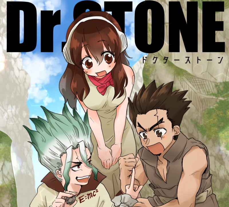 Senku Ishigami, Yuzuriha Ogawa, Taiju Oki, Dr. Stone, 1080P, Anime