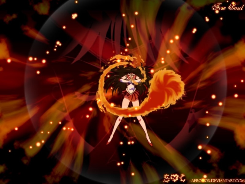 Mars, Senshi, moon, Sailor Mars, anime, Surround, art, 480P, hd, sailor, Fire