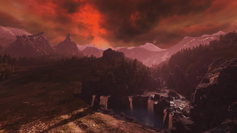 water, 1080P, no people, nature, scenics - nature, cloud - sky, beauty in nature, tranquil scene, Total War: Warhammer II, mountain range, mountain peak