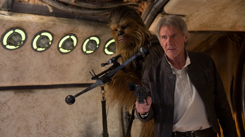 Star Wars Episode VII: The Force Awakens, Han Solo, Chewbacca, Star Wars, 1080P
