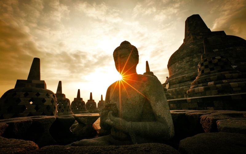 Rays, Yogyakarta, 1080P, Indonesia, Statues, Sun, Solo