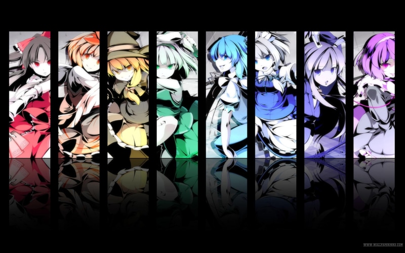 Reisen Udongein Inaba, art and craft, fashion, Komeiji Satori, Touhou, arrangement, large group of objects, store, creativity, Konpaku Youmu, Cirno, auto post production filter