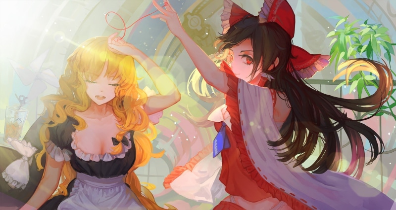 women, front view, miko, females, girls, costume, Kirisame Marisa, real people, people, hairstyle, closed eyes, group of people, lifestyles, anime girls