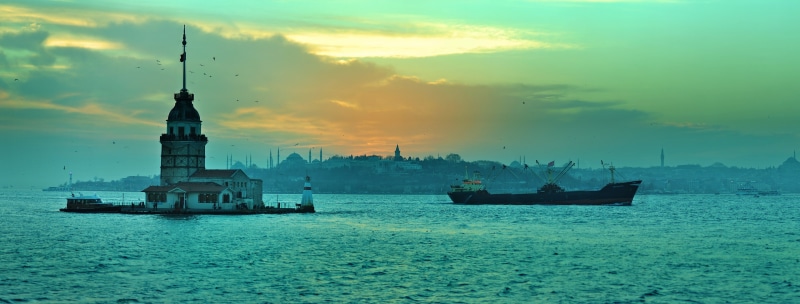 panorama, The Bosphorus, Turkey, Strait, Istanbul, lighthouse, 2K