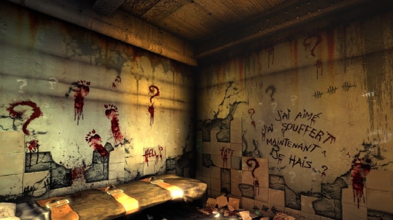 run-down, weathered, bed, damaged, text, 720P, Rocksteady Studios, Joker, decline, dirty, ruined, old, The Riddler, Batman: Arkham Asylum, gray, sheet