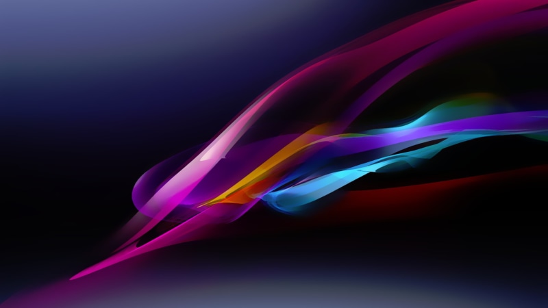 digital art, violet, abstract, 1080P, shapes, orange, pink, cyan, simple