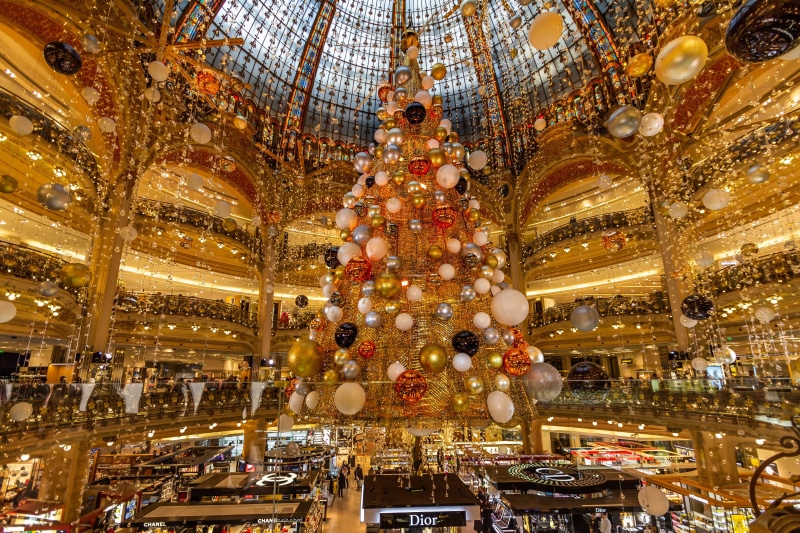 france, christmas, belief, perspective, chandelier, place of worship, representation, panorama, hanging, decoration, sculpture, religion, dome, no people