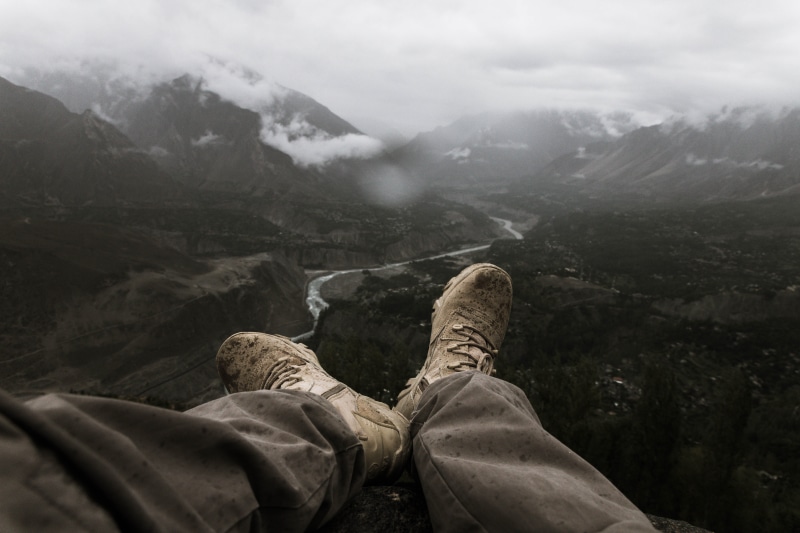 people, high, personal perspective, shoe, trees, mountain climber, hike, hiking shoes, trekk, wanderlust, environment, sky, forest, mountain range, non-urban scene