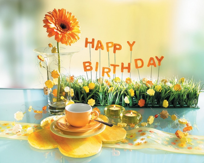 happy birthday, candle, party, colorful, birthday, 720P