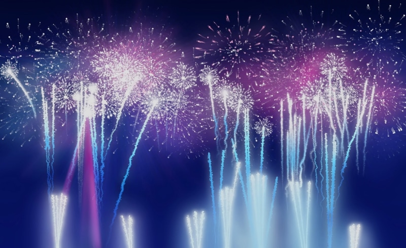 arts culture and entertainment, low angle view, outdoors, glowing, long exposure, sky, no people, bright, multi colored, exploding, blue, nature, day, Background