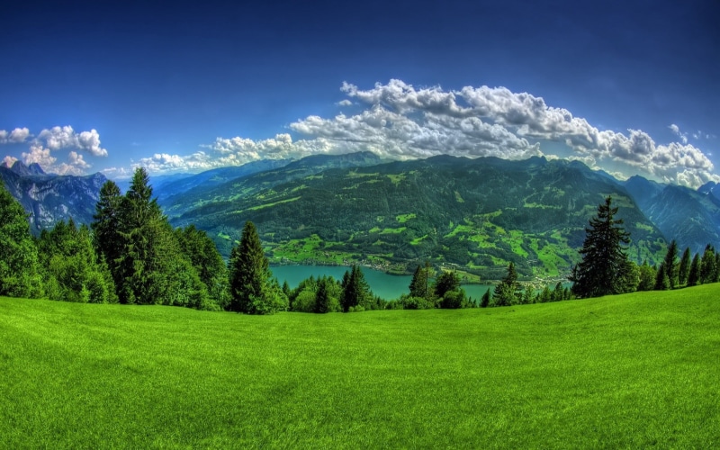 mountain Range, non-Urban Scene, idyllic, no People, panoramic, tranquil Scene, bavaria, vacations, alto Adige, woodland, plant, landscape, green Color