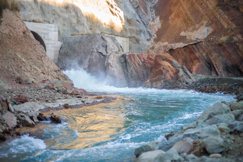 outdoors, mountains, rock - object, formation, rock formation, power in nature, flowing, solid, no people, kashmir, motion, beautiful, rock, water, waterflow