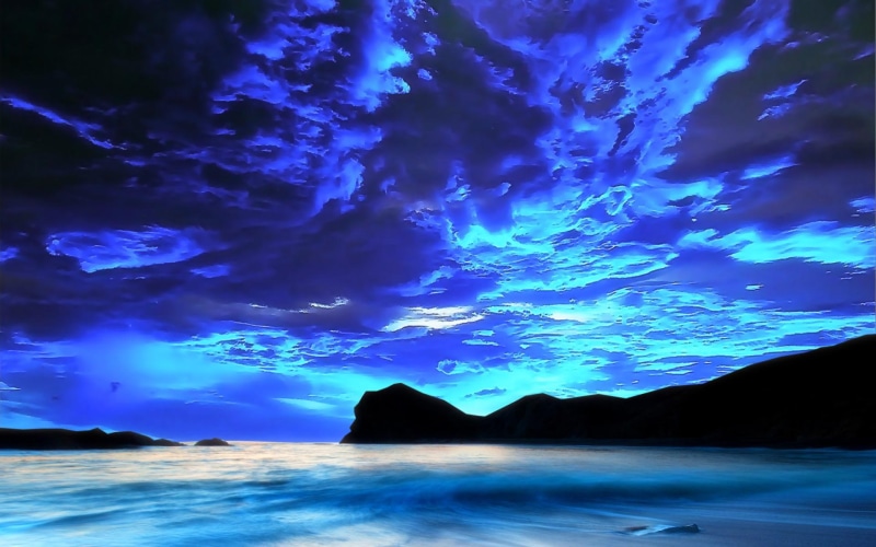 blue, 1080P, shore, lifetime, nature, nature and landscapes