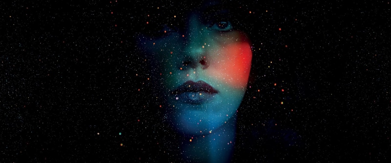double exposure, sky, people, beauty, face, outdoors, painting, star - space, beauty in nature, Under the Skin, night, abstract, illuminated, Scarlett Johansson