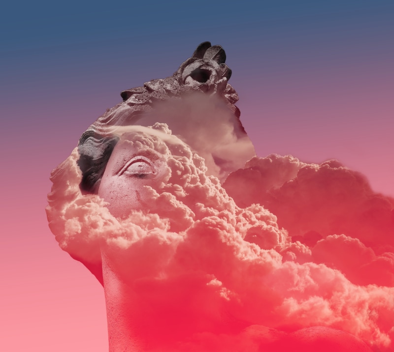 copy space, creativity, cloud - sky, clouds, photo manipulation, nature, no people, art and craft, water, 3D, low angle view, double exposure, representation