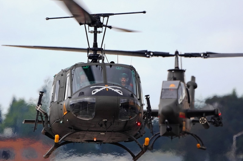 helicopters, 1080P, military, Bell AH-1 SuperCobra, Bell UH-1, vehicle, Huey Helicopter