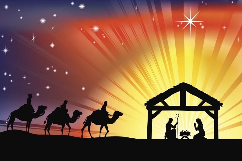 Stars, Jesus, Camel, Holiday, Mary (Mother of Jesus), The Three Wise Men, 1080P, Night, Christmas