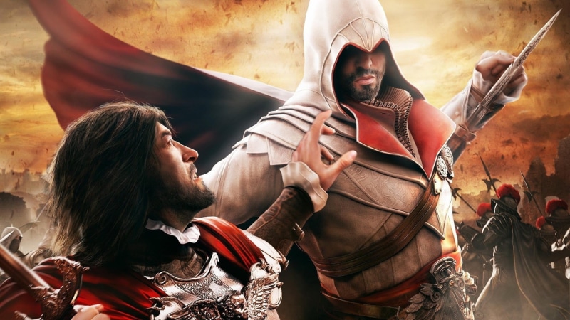 couple - relationship, emotion, young adult, young men, people, lifestyles, togetherness, holding, Ezio Auditore da Firenze, Assassins Creed: Brotherhood