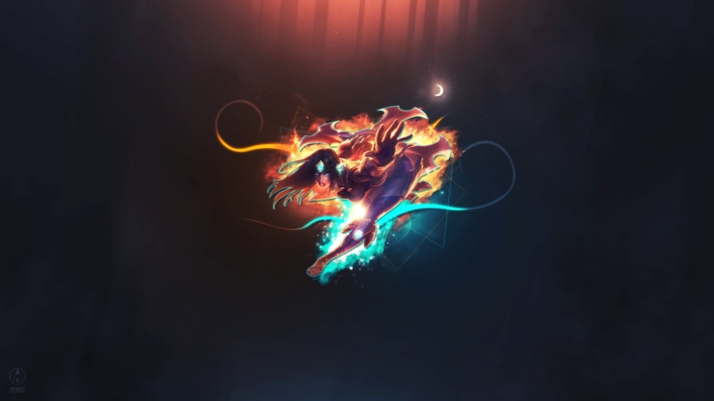 long exposure, close-up, creativity, Sivir, pattern, burning, motion, legends, studio shot, Marksman, multi colored, lighting equipment, 2K, League of Legends