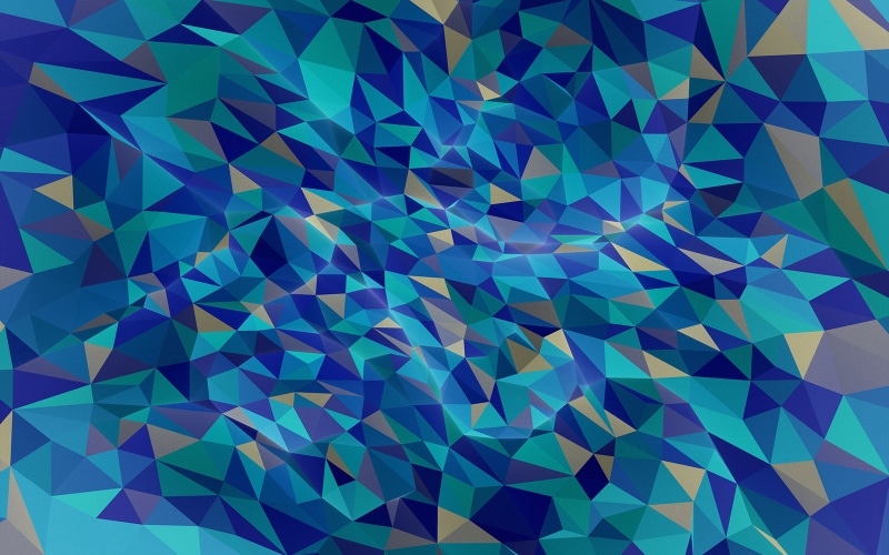 metaphysics, pattern, blue, 4K, polygon, olsson, hampus, art