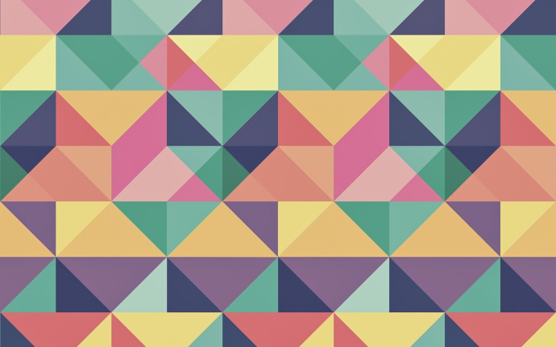 backgrounds, 4K, full frame, polygon, art, rainbow, design, green color, variation, multi colored, choice, shape, pattern, in a row, art and craft, indoors