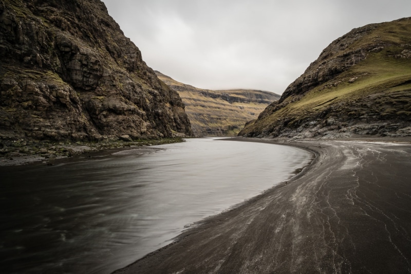 Faroe Islands, mountains, 1080P, river