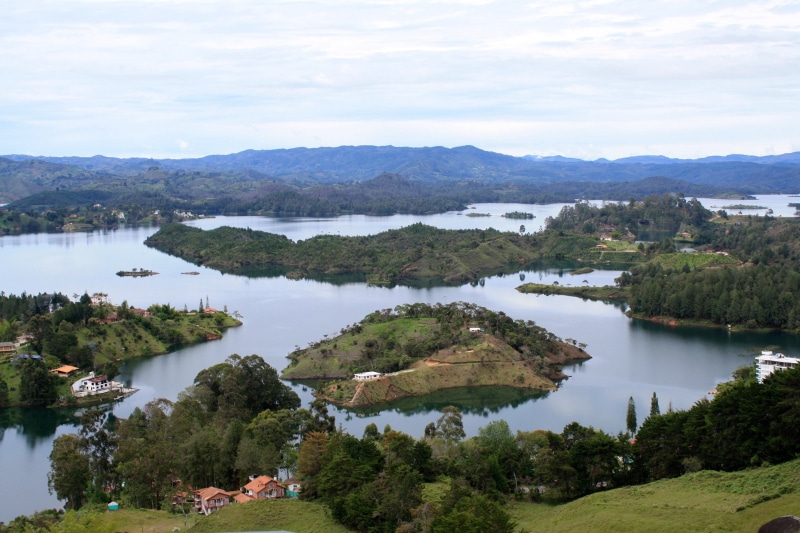 colombia, 2K, river, landscape, guatape, nature, top
