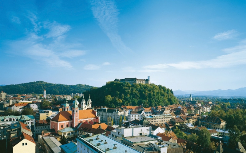 Houses, City, Ljubljana, Slovenia, 1080P, Castle