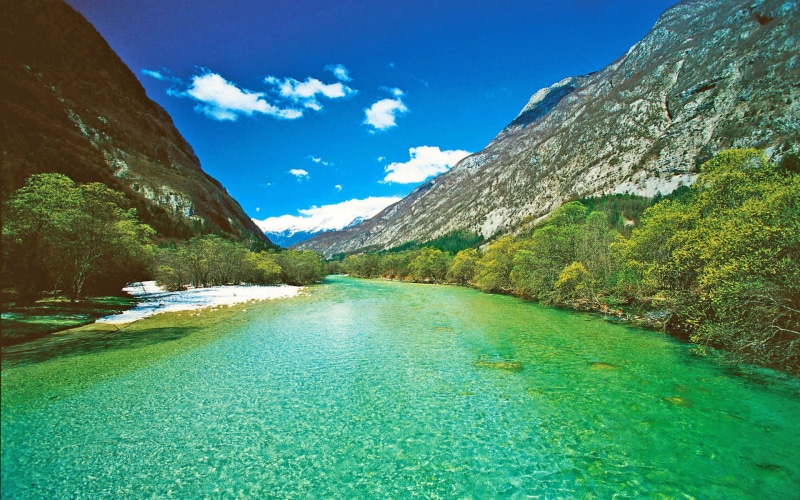 emerald, slovenia, 1080P, green, summer, hd, trenta, photo, river