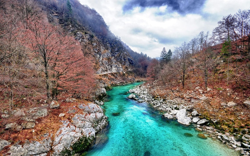 river, autumn, slovenia, 1080P, laptop, hd, landscape, desktop, computer