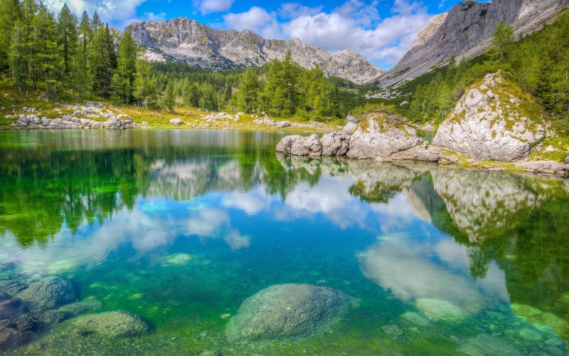 landscape, hd, mountain range, slovenia, beauty in nature, desktop, tranquility, non-urban scene, alps, reflection, plant, mountain, scenics - nature