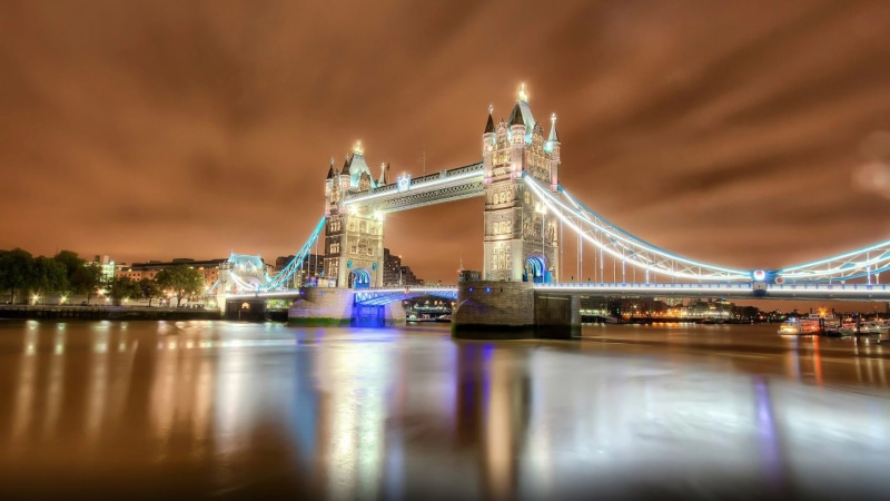 desktop, tablet, 1080P, hd, tower, london, phones, river, thames, mobile, bridge, time, pc, night, england