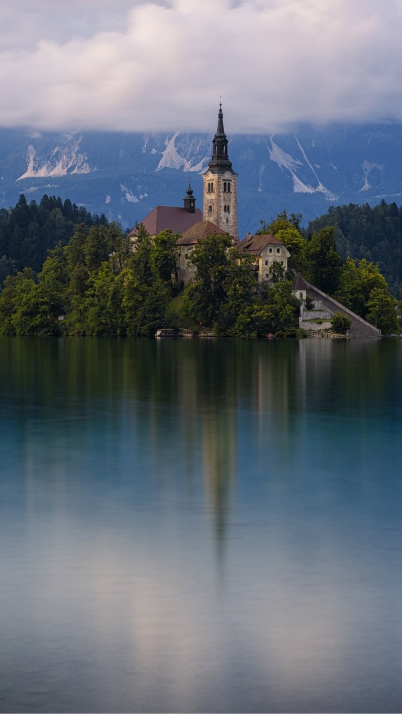 Slovenia, mist, beside, no people, forest, cloud - sky, travel destinations, plant, photo, reflection, architecture, history, travel, daytime, built structure