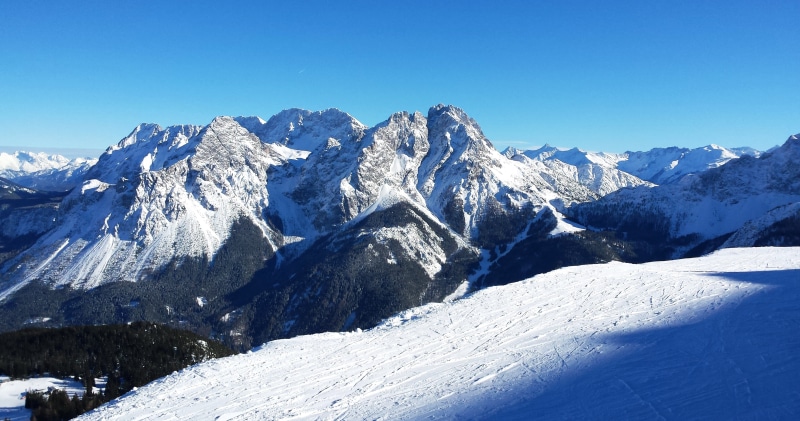mountains, Alps  mountains, sport, 4K, skiing, daytime, filled, european Alps, landscape, switzerland, snow, silence, Lermoos, mountain, Austria, blue