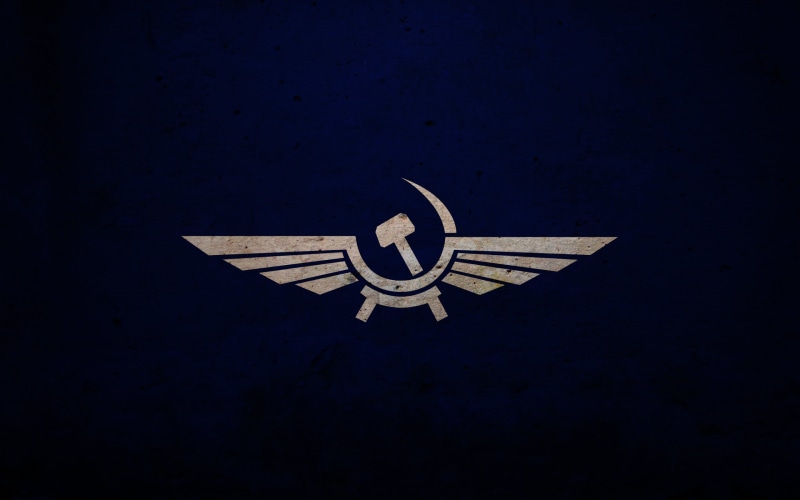 2K, flag, success, communication, high angle view, water, white color, the hammer and sickle, Aeroflot, representation, symbol, creativity, day, logo