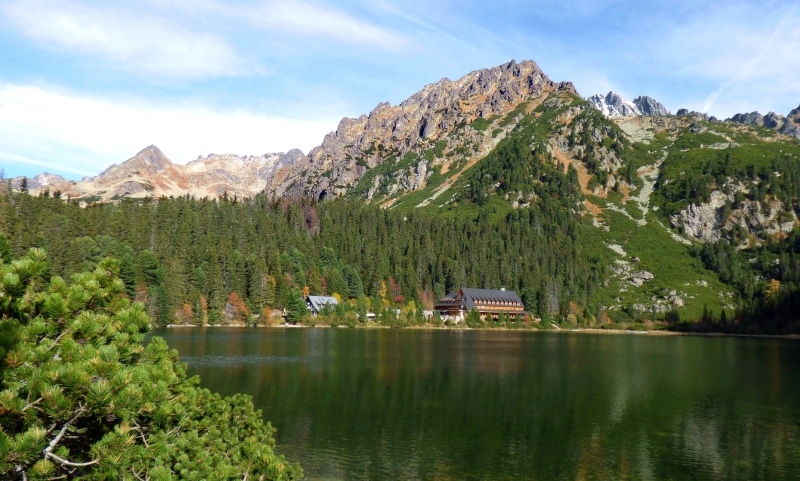 tranquility, nature, waterfront, tree, scenics - nature, water, built structure, beauty in nature, slovakia, formation, day, mountain, mountains, vysoké tatry